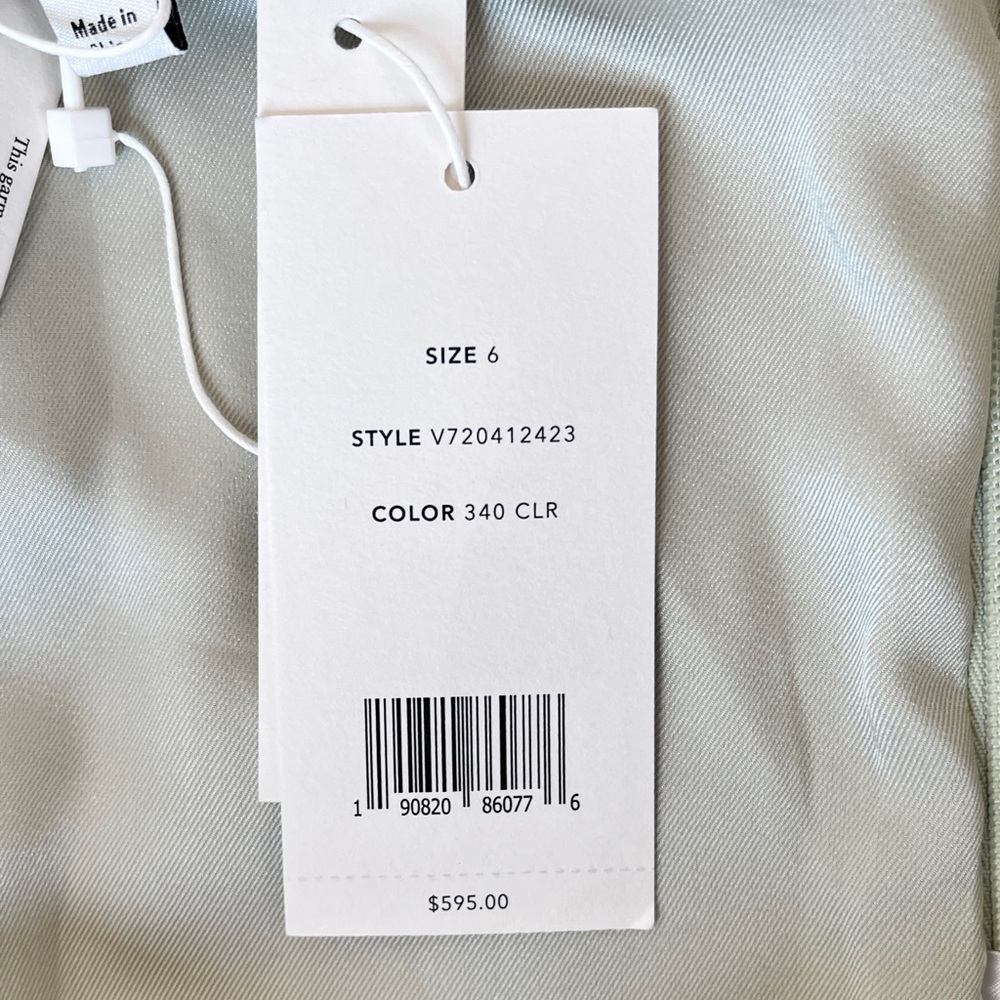 NEW VINCE Genuine Leather Minimalist Corset Green Cami Top Size 6 - Picture 5 of 6